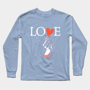 korean love sign Long Sleeve T-Shirt